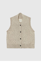 CORDERA (W) FLECKED COTTON VEST (NATURAL)
