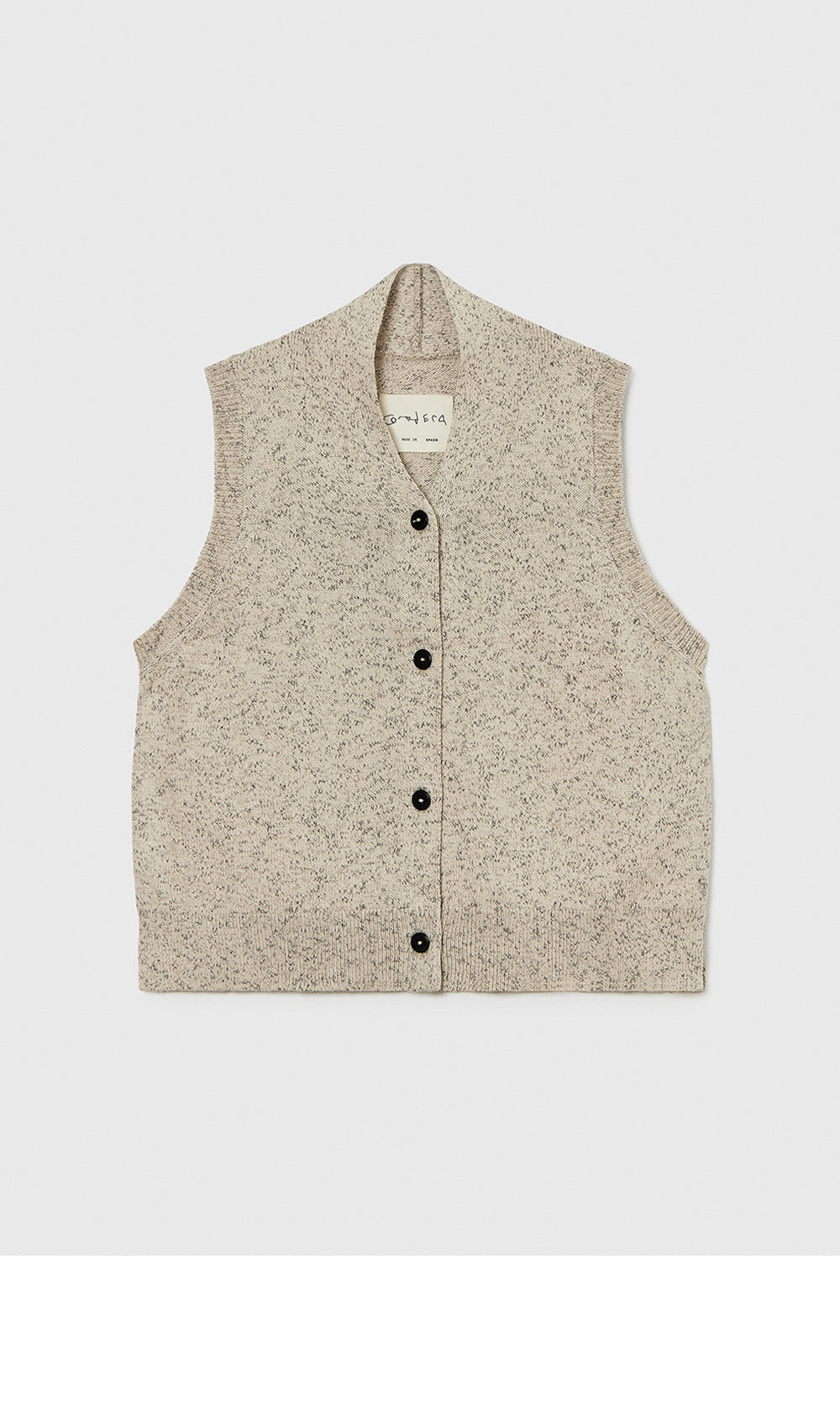 CORDERA (W) FLECKED COTTON VEST (NATURAL)