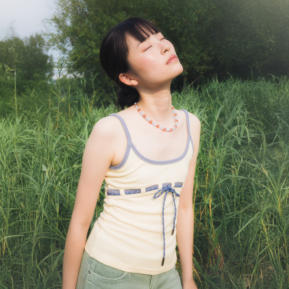 heisan Belt string sleeveless ivory