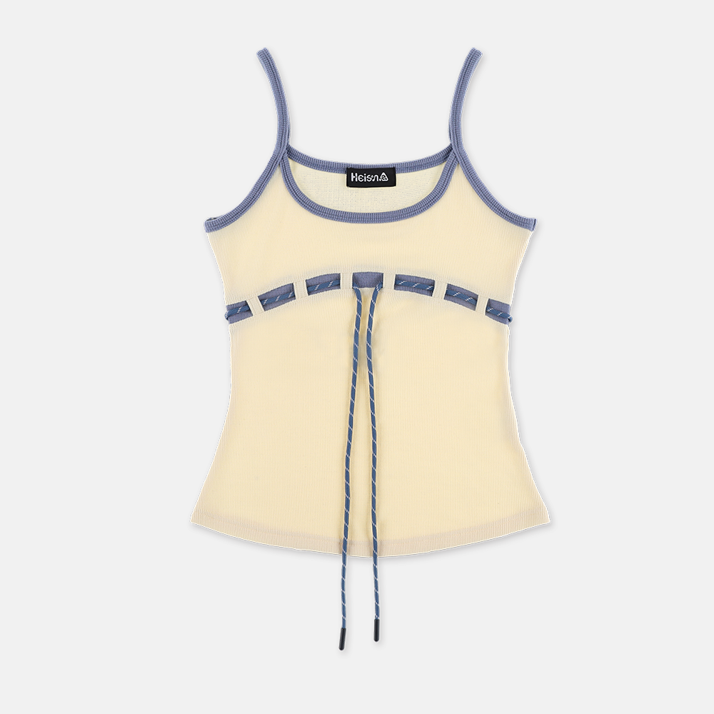 heisan Belt string sleeveless ivory