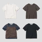 CITYBREEZE Cotton round short sleeve t-shirt (Basic)_4COLORS