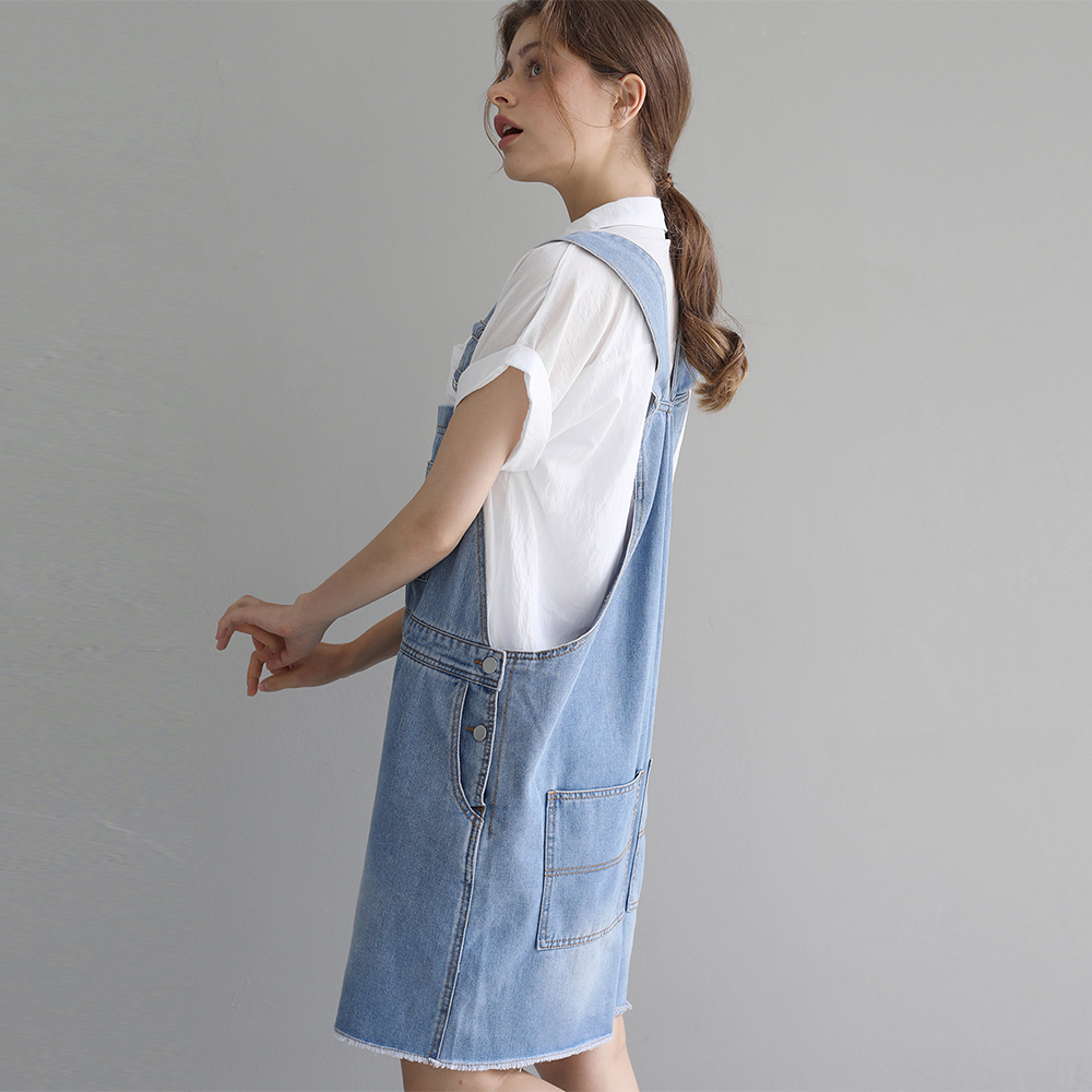 SLOW LOLLI SLOW LOLLI Jumpsuit Cross-back Denim Overall