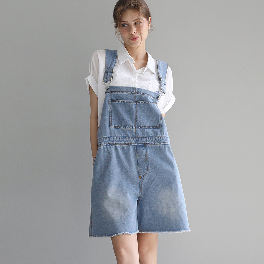 SLOW LOLLI SLOW LOLLI Jumpsuit Cross-back Denim Overall