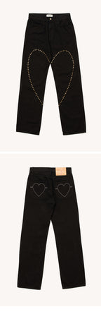CARNE BOLLENTE (W) HEART BREAK PANTS (BLACK)