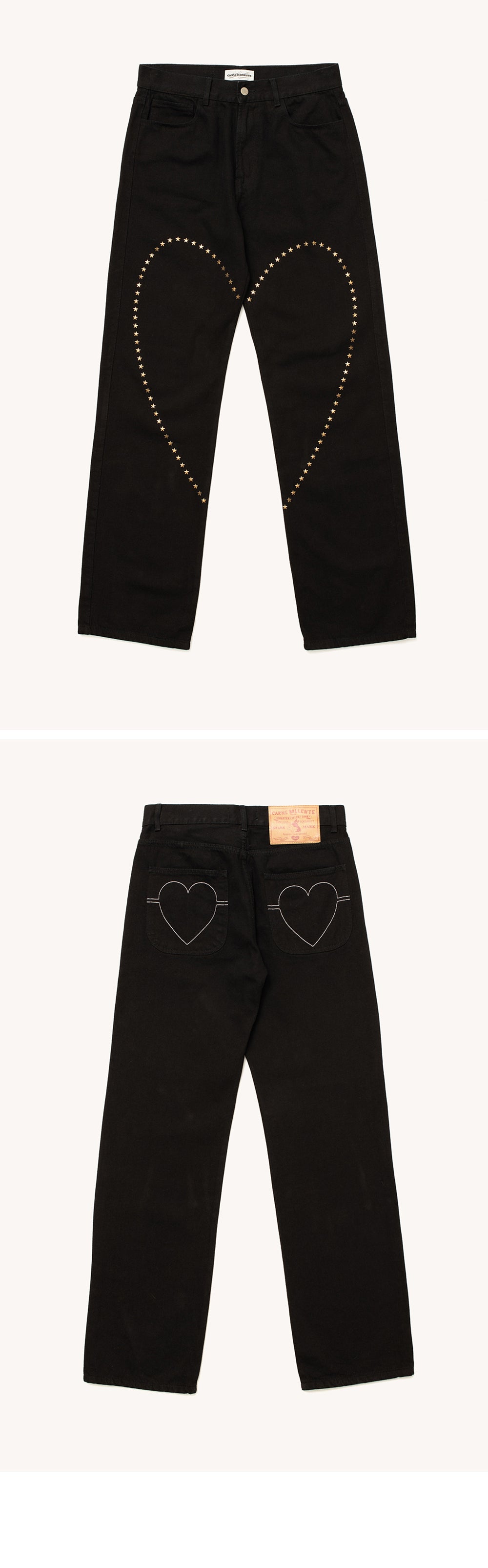 CARNE BOLLENTE (W) HEART BREAK PANTS (BLACK)