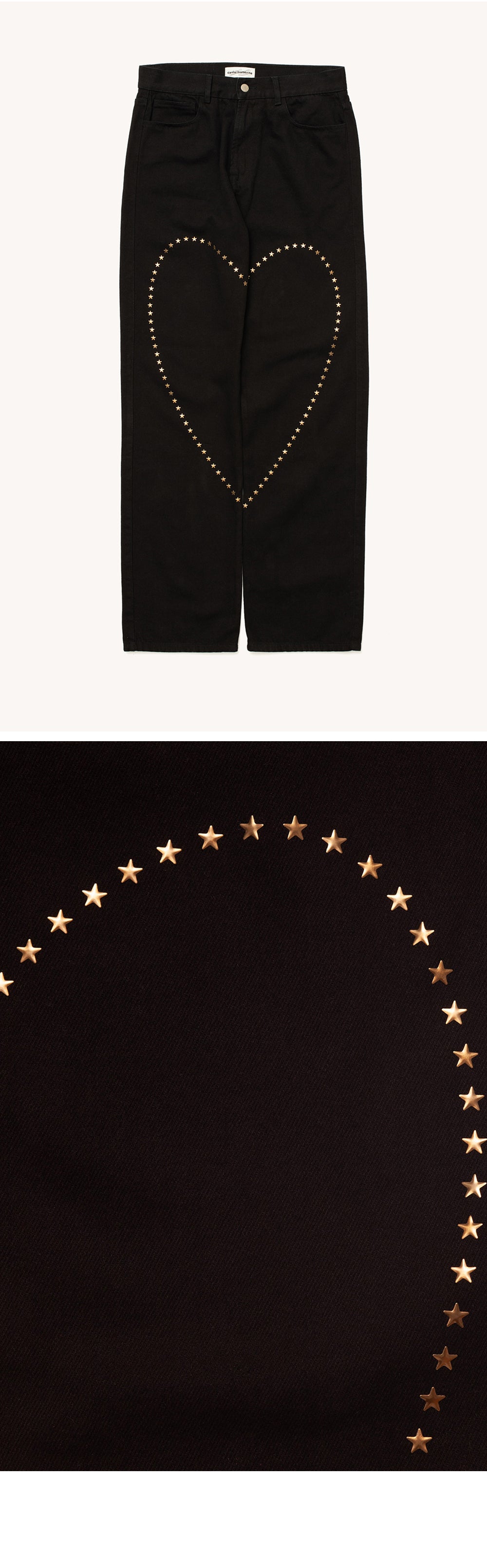 CARNE BOLLENTE (W) HEART BREAK PANTS (BLACK)