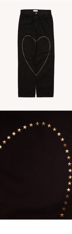 CARNE BOLLENTE (W) HEART BREAK PANTS (BLACK)