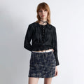 & Other Stories Long Sleeve Lace Blouse (Black)