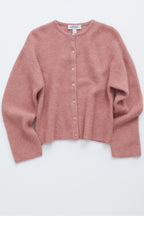 & Other Stories Alpaca blend knit cardigan (Dusty Pink)