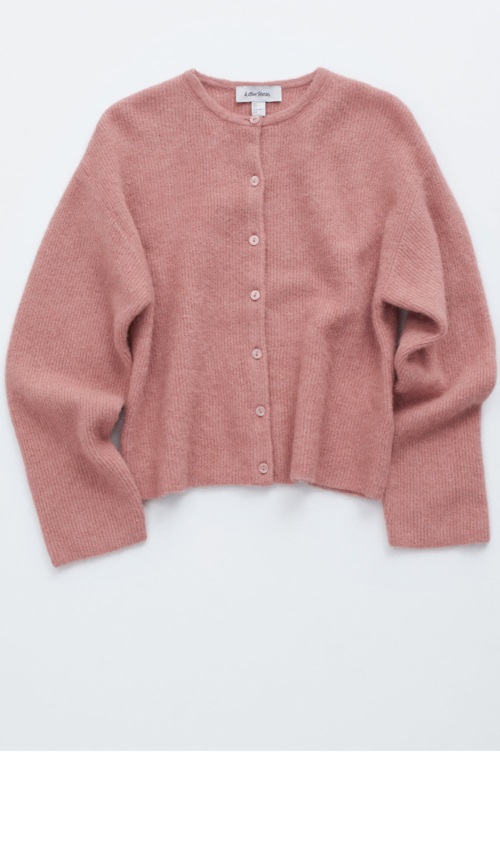 & Other Stories Alpaca blend knit cardigan (Dusty Pink)