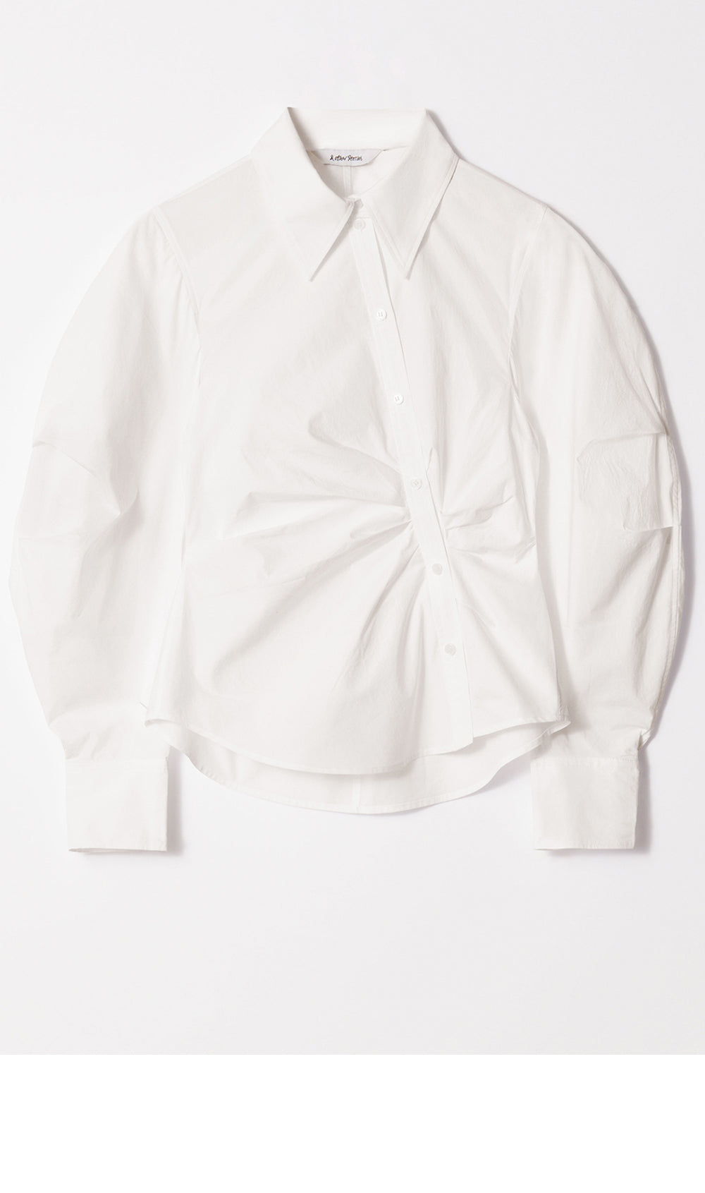 & Other Stories Asymmetrical Cotton Shirt (White)