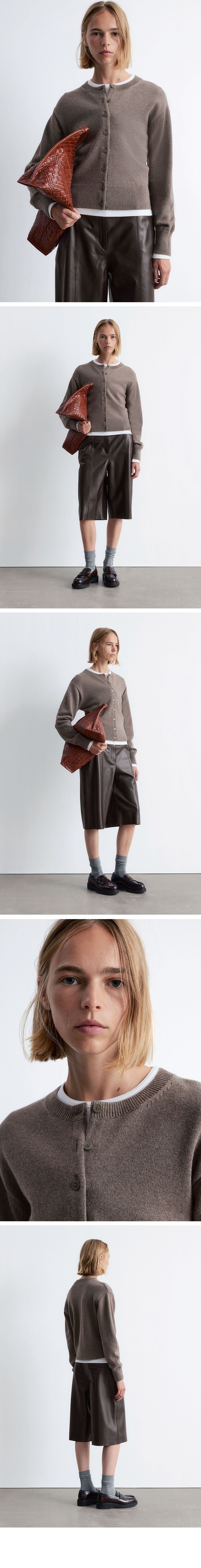 & Other Stories Wool blend cardigan (Mole)