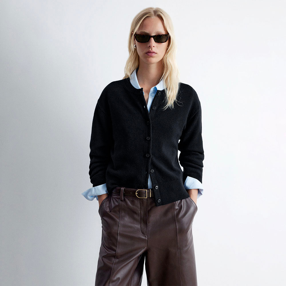& Other Stories Wool Blend Cardigan (Black)