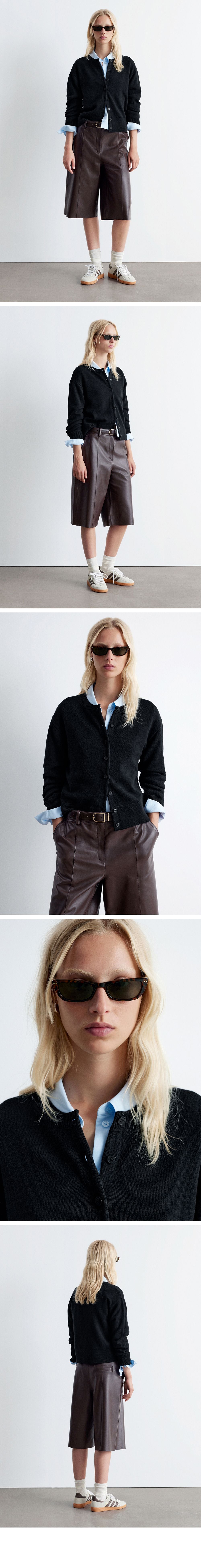 & Other Stories Wool Blend Cardigan (Black)
