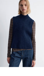 & Other Stories Wool Vivid Collar (Navy Blue)