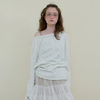 NOCONTENT 231. Off Shoulder Plain T _ Ivory