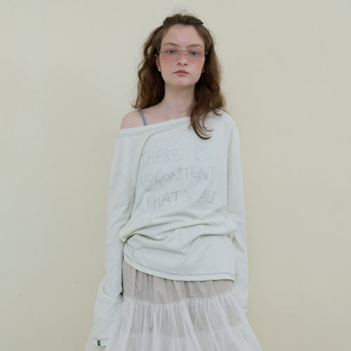 NOCONTENT 231. Off Shoulder Plain T _ Ivory