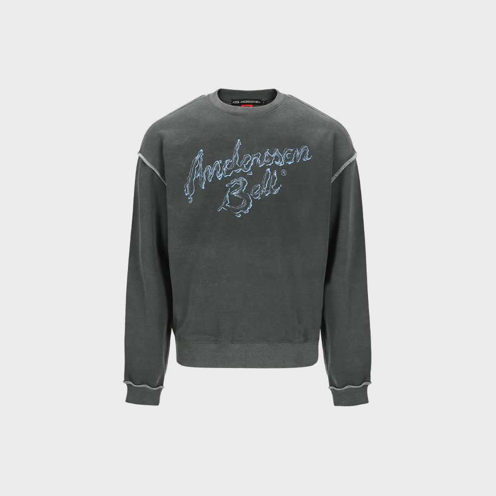 ADSB ANDERSSON BELL UNISEX LIQUID LOGO SWEATSHIRT atb1378u(CHARCOAL)