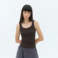 SUTTO [5th]Basic Rib Sleeveless (Brown)