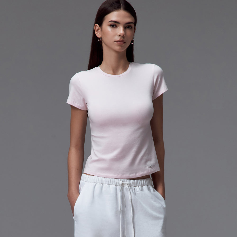 VERISH New Basic Fitted Short Sleeve T-Shirt