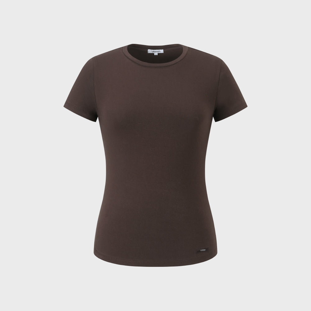 VERISH New Basic Fitted Short Sleeve T-Shirt