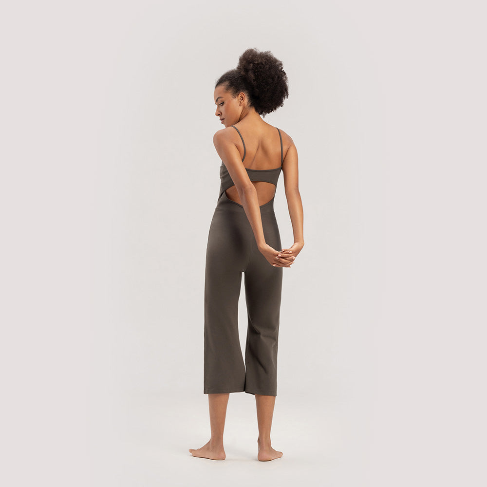 BUDHI MUDRA BUDHI MUDRA Cut-out bootcut jumpsuit