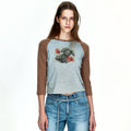 MARGESHERWOOD RABBIT RAGLAN T-SHIRT_grey/brown