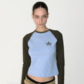 SUNBURNPROJECT RAGLAN LONG SLEEVE TOP, CHARCOAL