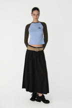 SUNBURNPROJECT RAGLAN LONG SLEEVE TOP, CHARCOAL