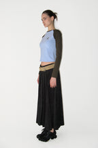 SUNBURNPROJECT RAGLAN LONG SLEEVE TOP, CHARCOAL