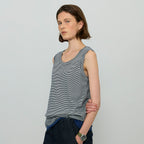 L'EAU [2nd] Leau sleeveless_navy stripe