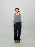 L'EAU [2nd] Leau sleeveless_navy stripe