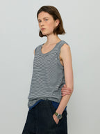 L'EAU [2nd] Leau sleeveless_navy stripe