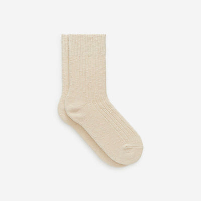 (W) Chunky knit socks (1007732-004) (Off white)