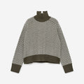 ARKET (W) Jacquard knit wool sweater (1267115-002) (KhakiAll over pattern)