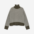 ARKET (W) Jacquard knit wool sweater (1267115-002) (KhakiAll over pattern)
