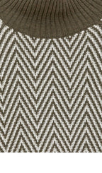 ARKET (W) Jacquard knit wool sweater (1267115-002) (KhakiAll over pattern)