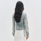 DECET WOMEN Western Slim Denim Shirts DCWSH003LIGHTBLUE