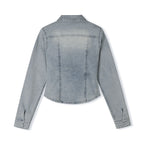 DECET WOMEN Western Slim Denim Shirts DCWSH003LIGHTBLUE