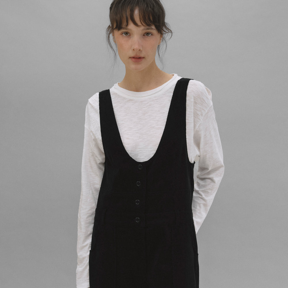 ANDNEEDS ANDNEEDS Buddy Corduroy Overall (Black)