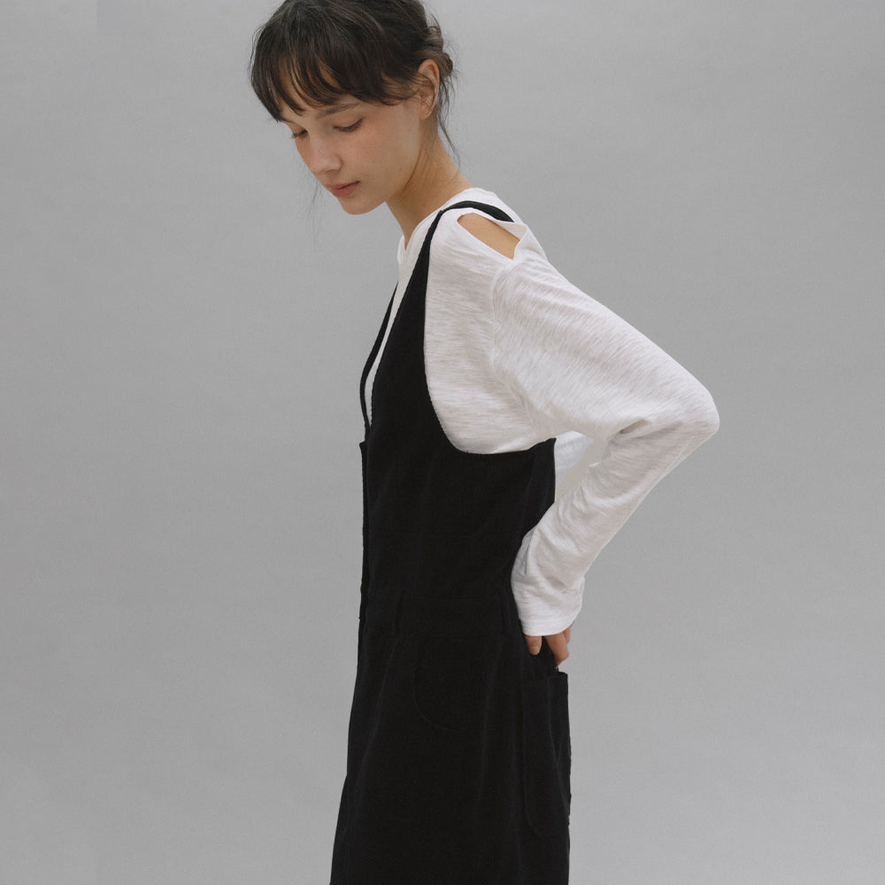 ANDNEEDS ANDNEEDS Buddy Corduroy Overall (Black)