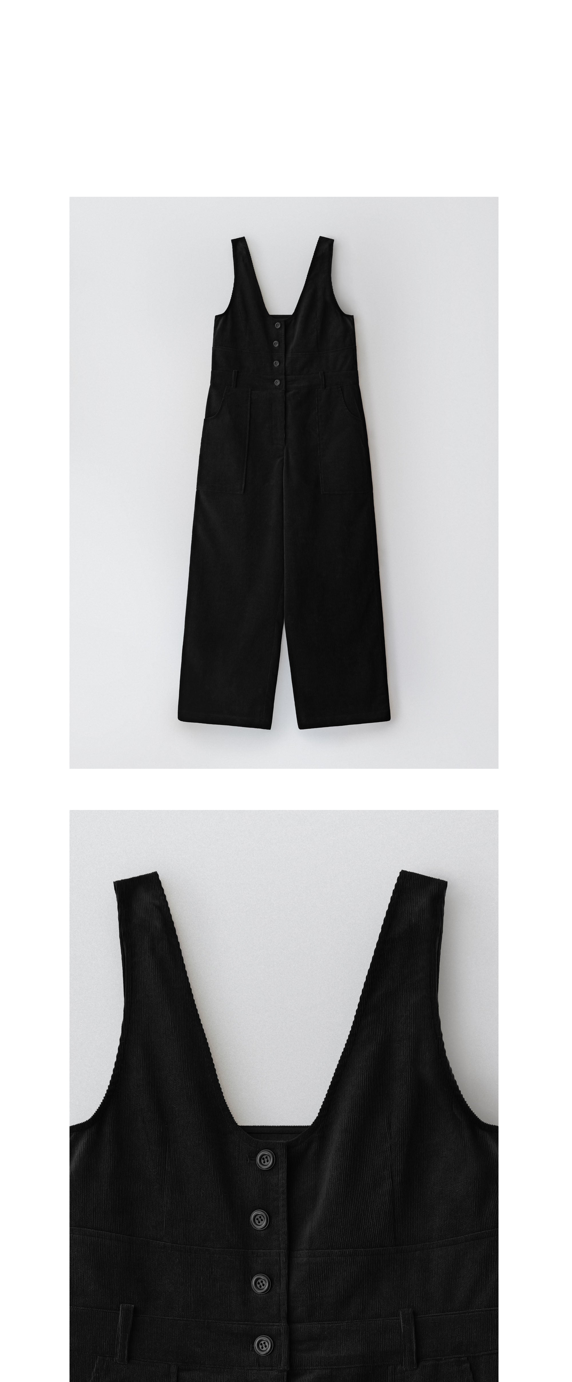 ANDNEEDS ANDNEEDS Buddy Corduroy Overall (Black)