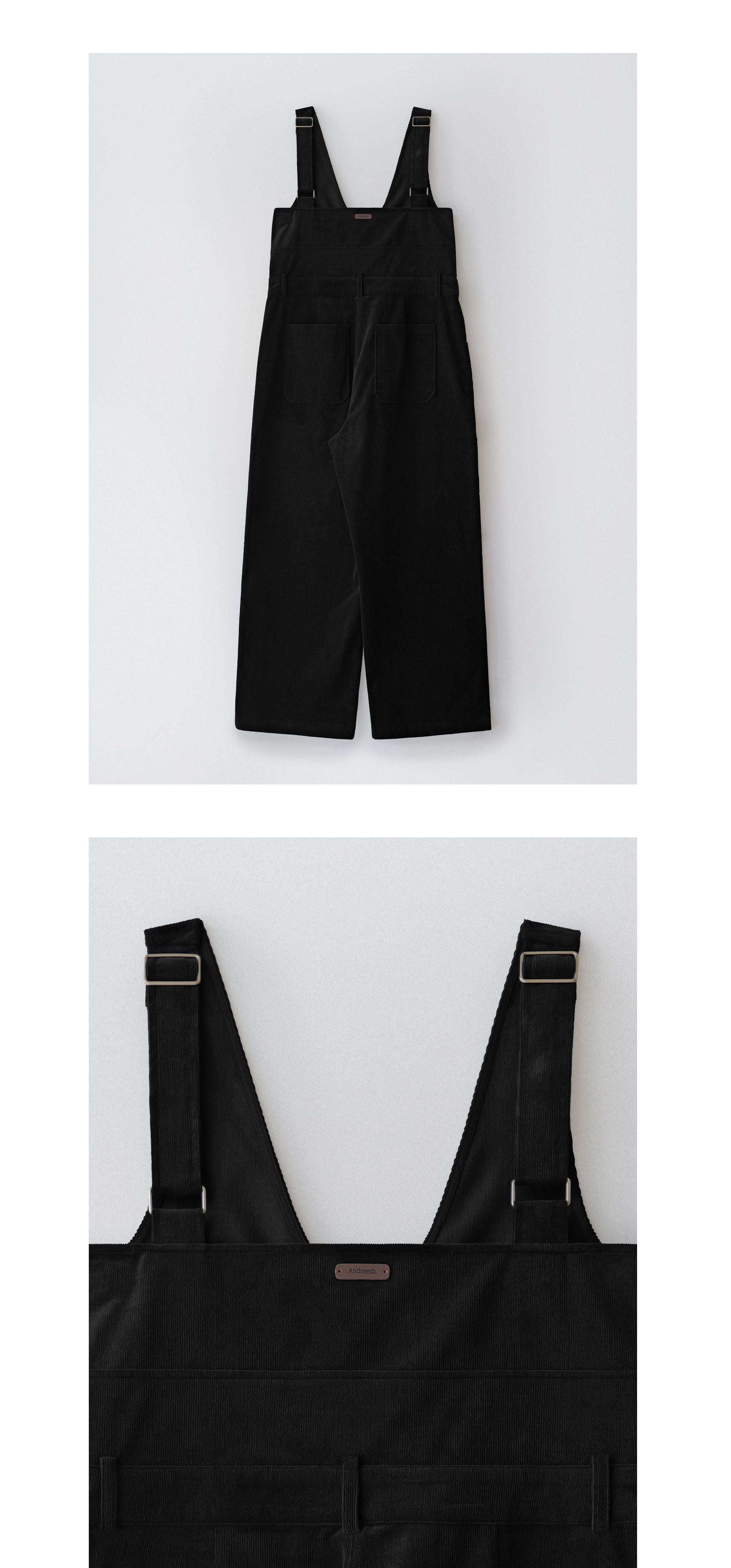 ANDNEEDS ANDNEEDS Buddy Corduroy Overall (Black)