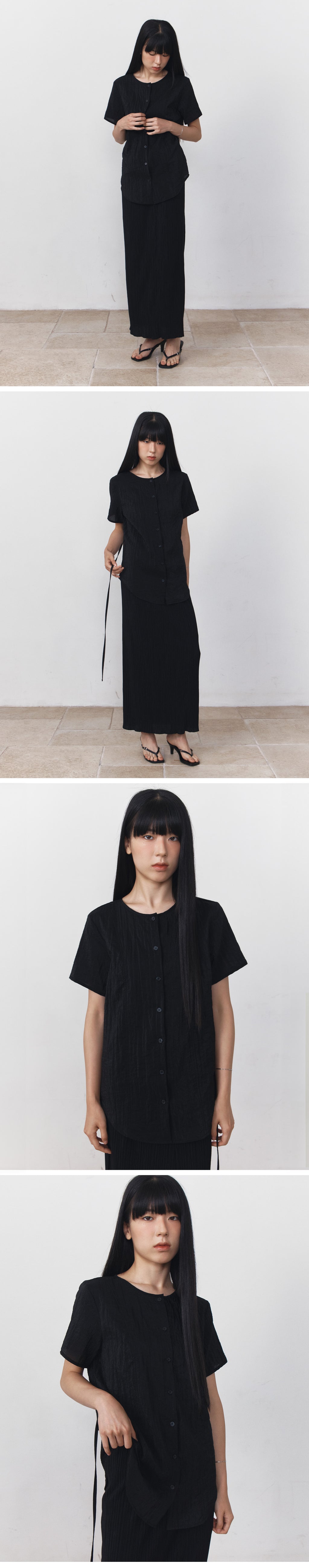 HOURMOND GLOW STRING BLOUSE_3COLOR