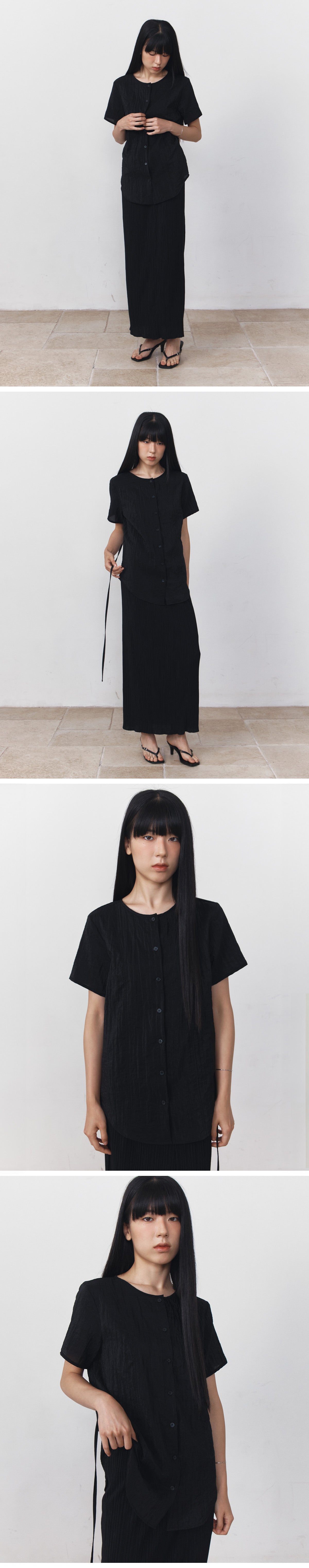 HOURMOND GLOW STRING BLOUSE_3COLOR
