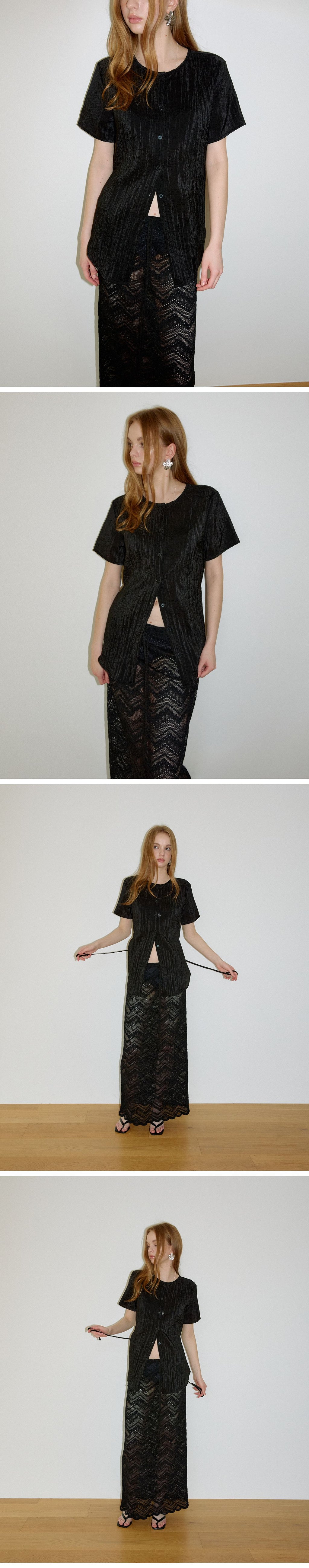 HOURMOND GLOW STRING BLOUSE_3COLOR
