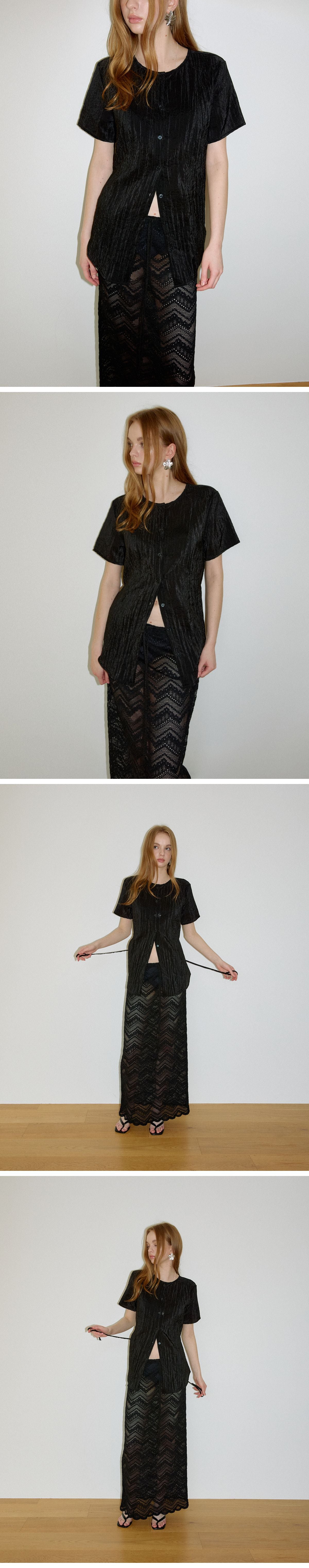 HOURMOND GLOW STRING BLOUSE_3COLOR