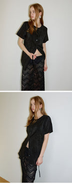HOURMOND GLOW STRING BLOUSE_3COLOR
