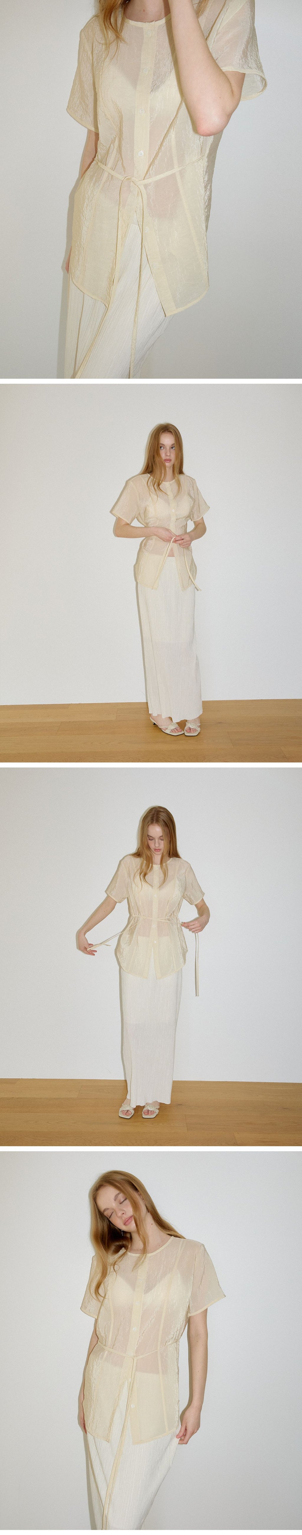 HOURMOND GLOW STRING BLOUSE_3COLOR