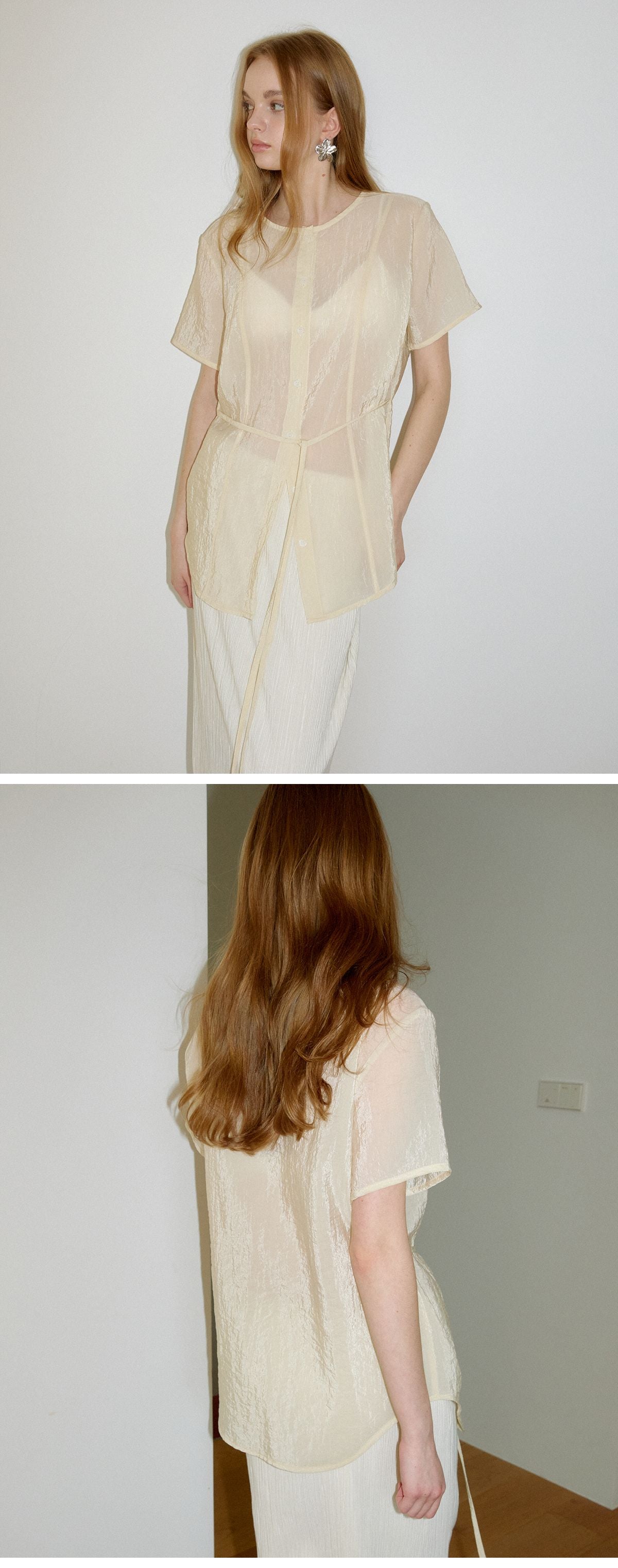 HOURMOND GLOW STRING BLOUSE_3COLOR